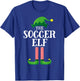 Soccer Elf Matching Family Group Christmas Party Pyjamas T-Shirt - T-Shirt | Royal