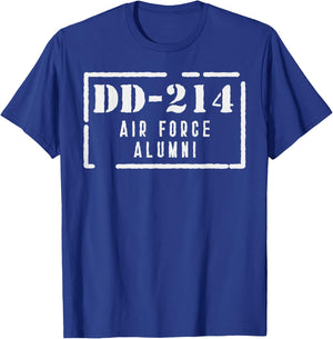 DD-214 Air Force Alumni Proud USA Armed Forces Veteran Gift T-Shirt - T-Shirt | Royal