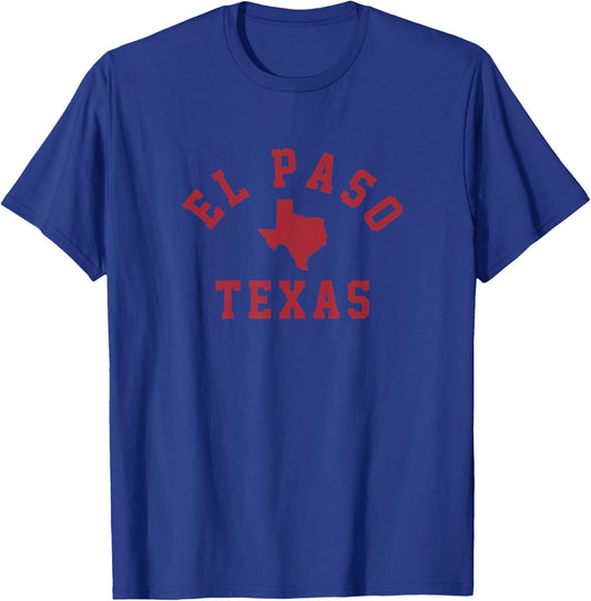 El Paso Texas T Shirt Classic TX Arch T-Shirt - T-Shirt | Royal