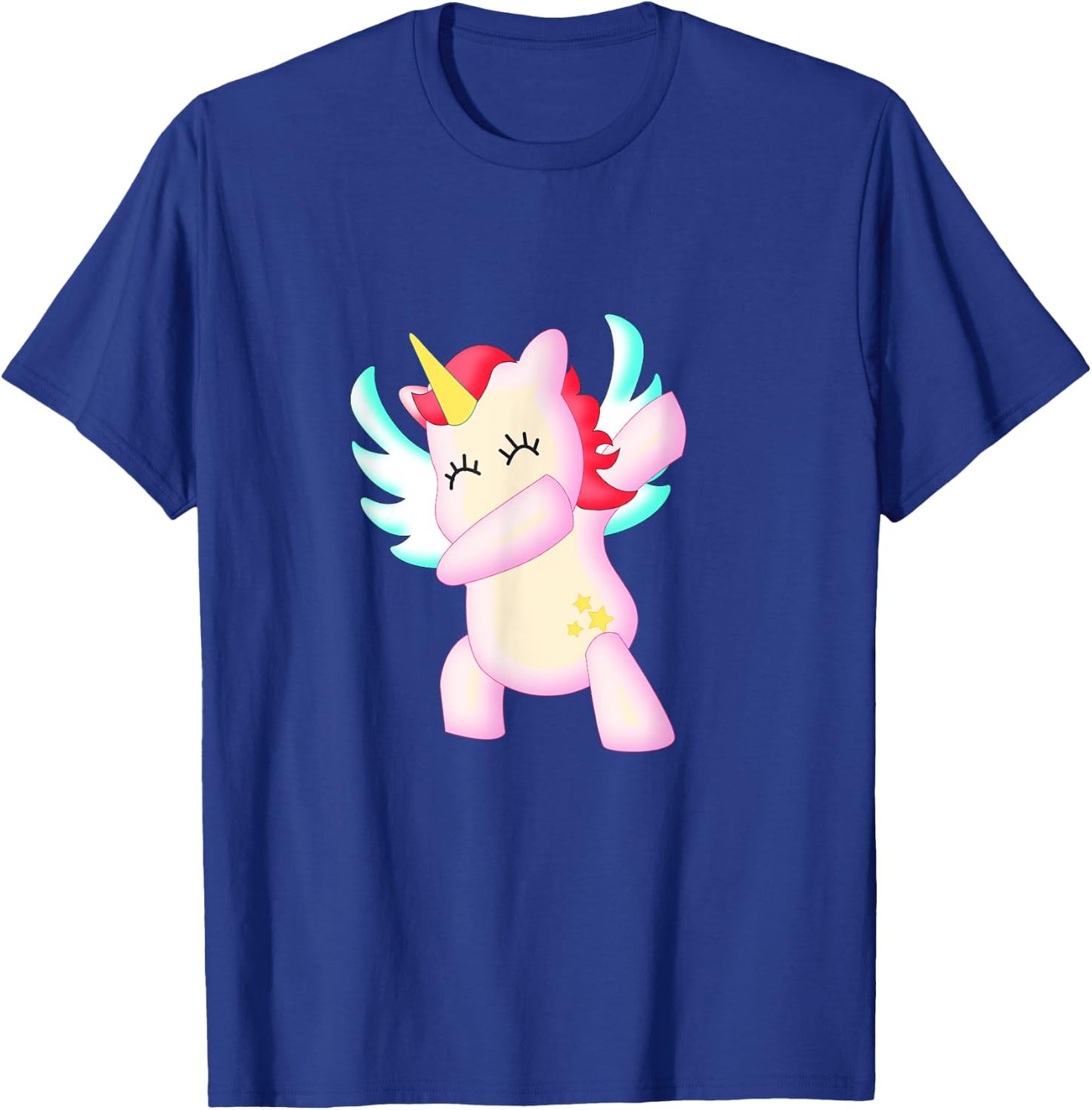 Cute Dabbing Unicorn Shirt | Funny Unicorn Angel Dab T-Shirt - T-Shirt | Royal