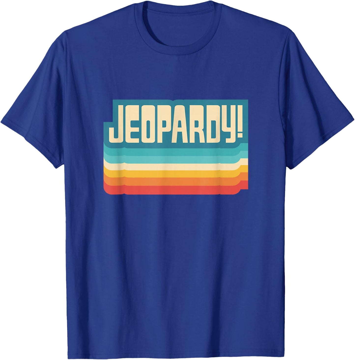 Jeopardy! Vintage Black Letter Print , -Adults, Short Sleeve, Small T-Shirt - T-Shirt | Royal