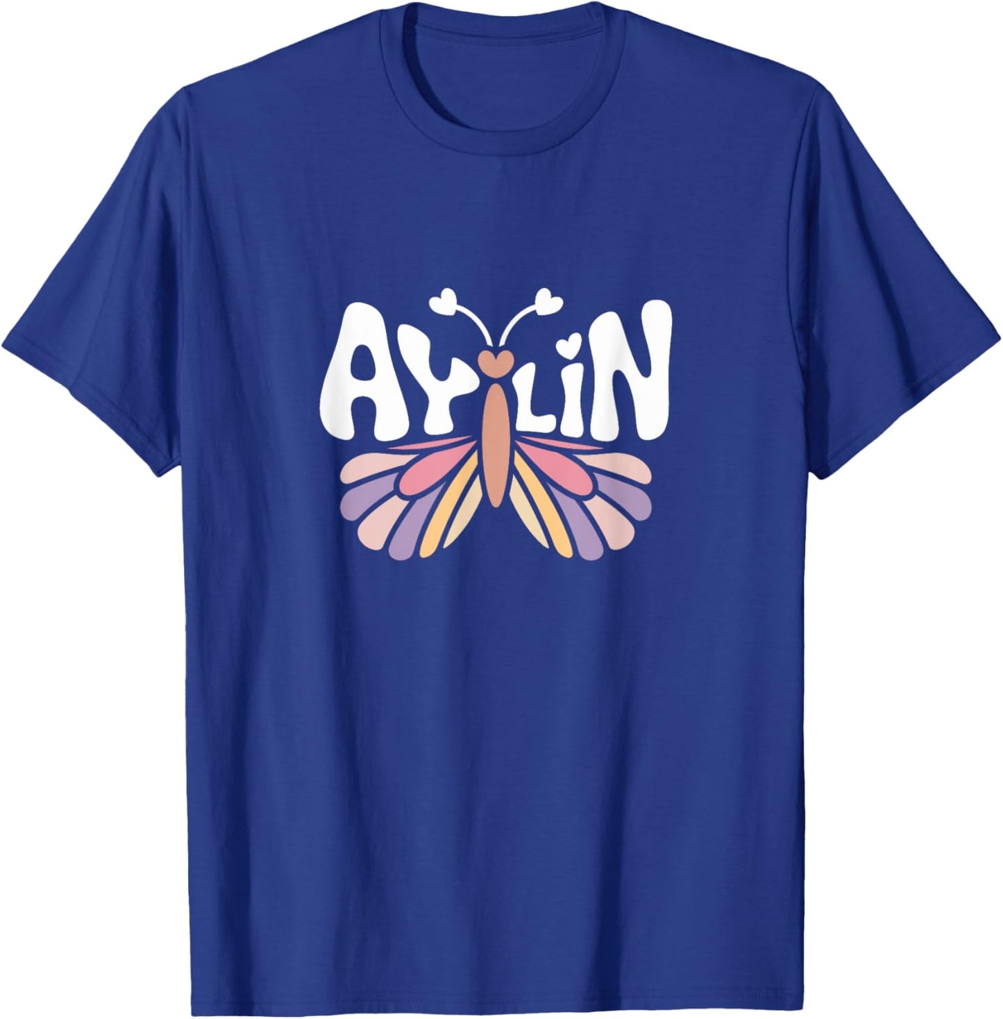 Aylin Butterfly - Personalized Cute Name Word Art T-Shirt - T-Shirt | Royal