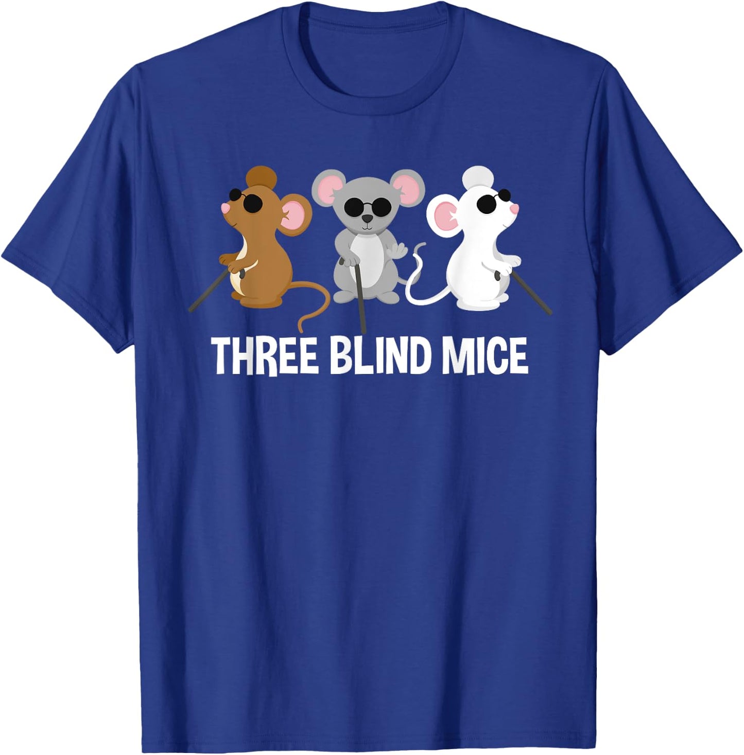Three Blind Mice Kids Nursery Rhyme T-Shirt - T-Shirt | Royal