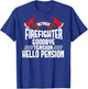 Retired Firefighter Thin Red Line Retirement Party Gift T-Shirt - T-Shirt | Royal