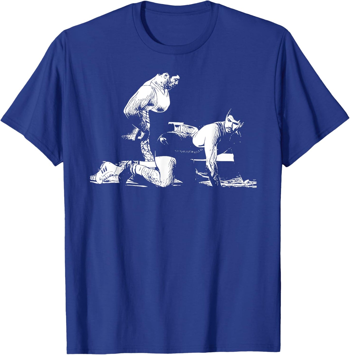 Hunks Wrestle Homoerotic Gay Art Erotica T-Shirt - T-Shirt | Royal