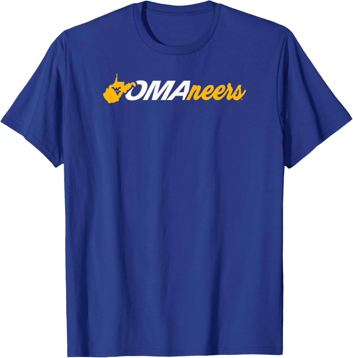 West Virginia Mountaineers CWS Baseball 2026 Omaneers Navy T-Shirt - T-Shirt | Royal