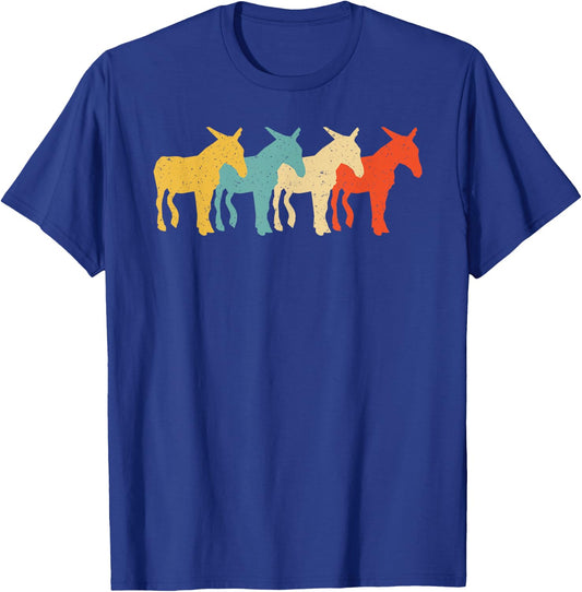 Mule Vintage Retro Donkey Horse Hybrid Lover 60s 70s Gift T-Shirt - T-Shirt | Royal