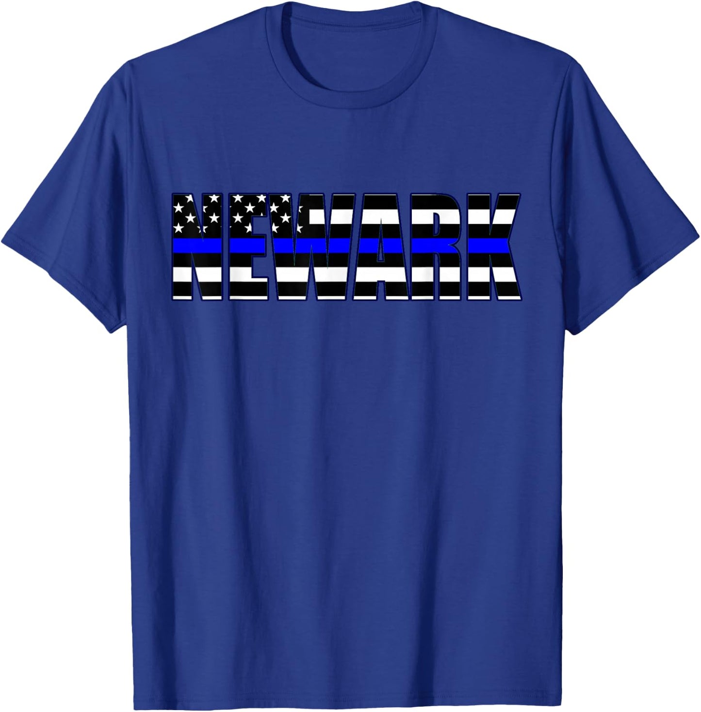 Protect and Serve in Newark Police Flag PD T-Shirt - T-Shirt | Royal