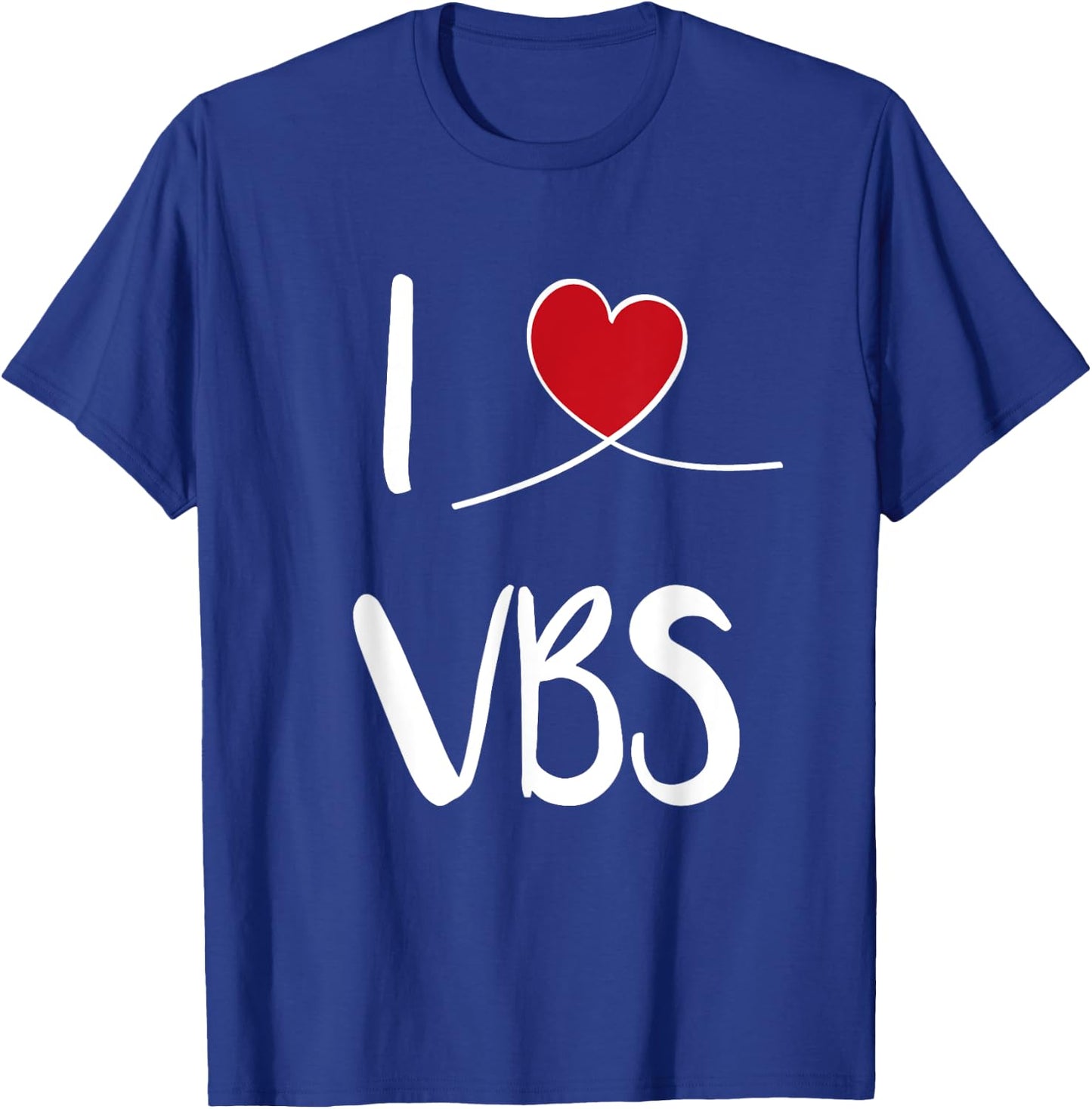 I Love VBS Vacation Bible School 2024 Cute Christian Heart T-Shirt - T-Shirt | Royal