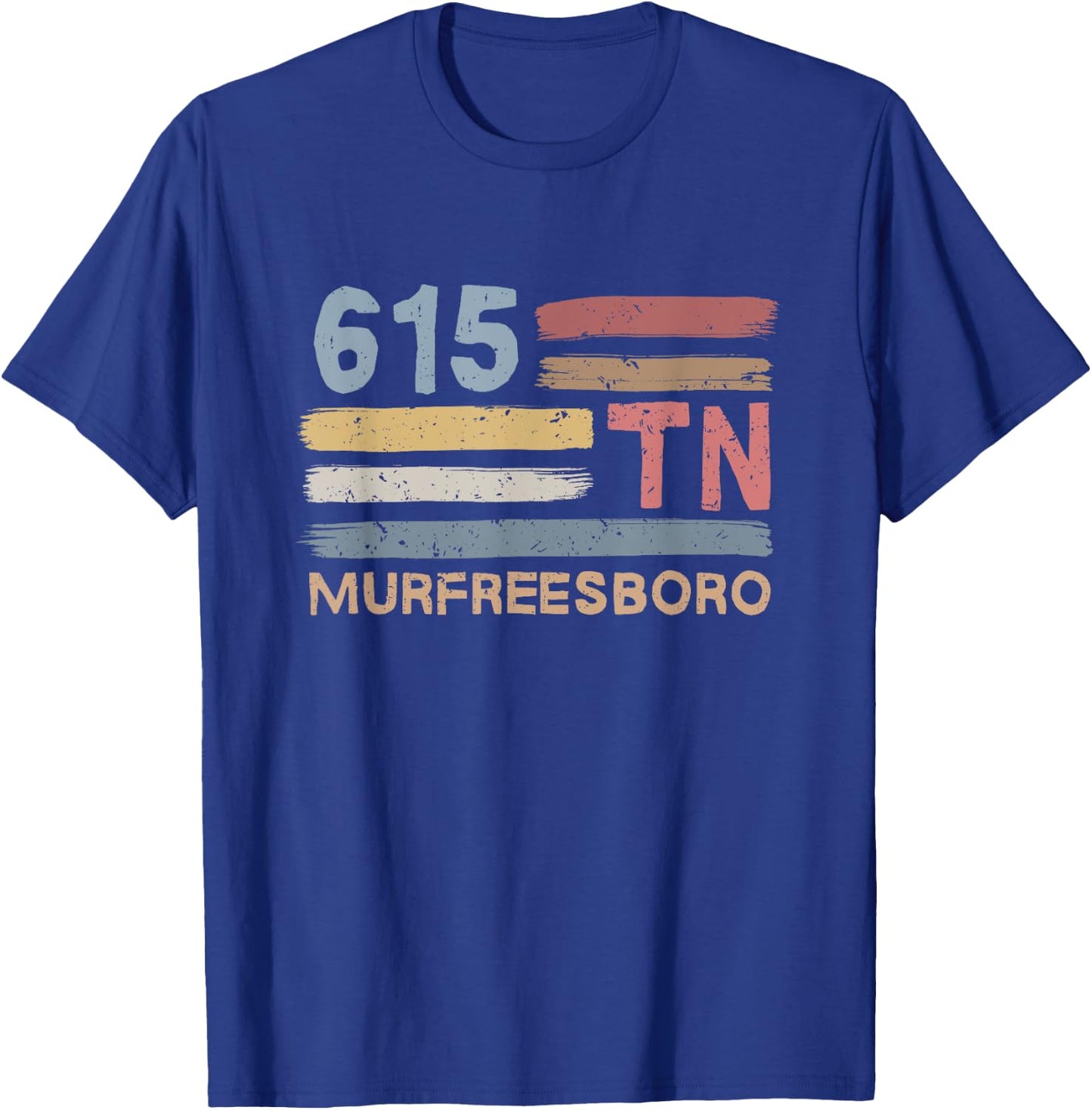 Retro Murfreesboro Area Code 615 Residents State Tennessee T-Shirt - T-Shirt | Royal