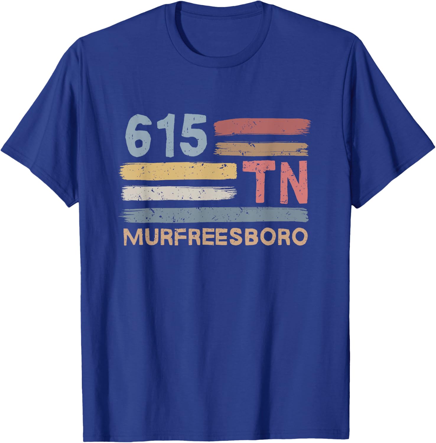 Retro Murfreesboro Area Code 615 Residents State Tennessee T-Shirt - T-Shirt | Royal