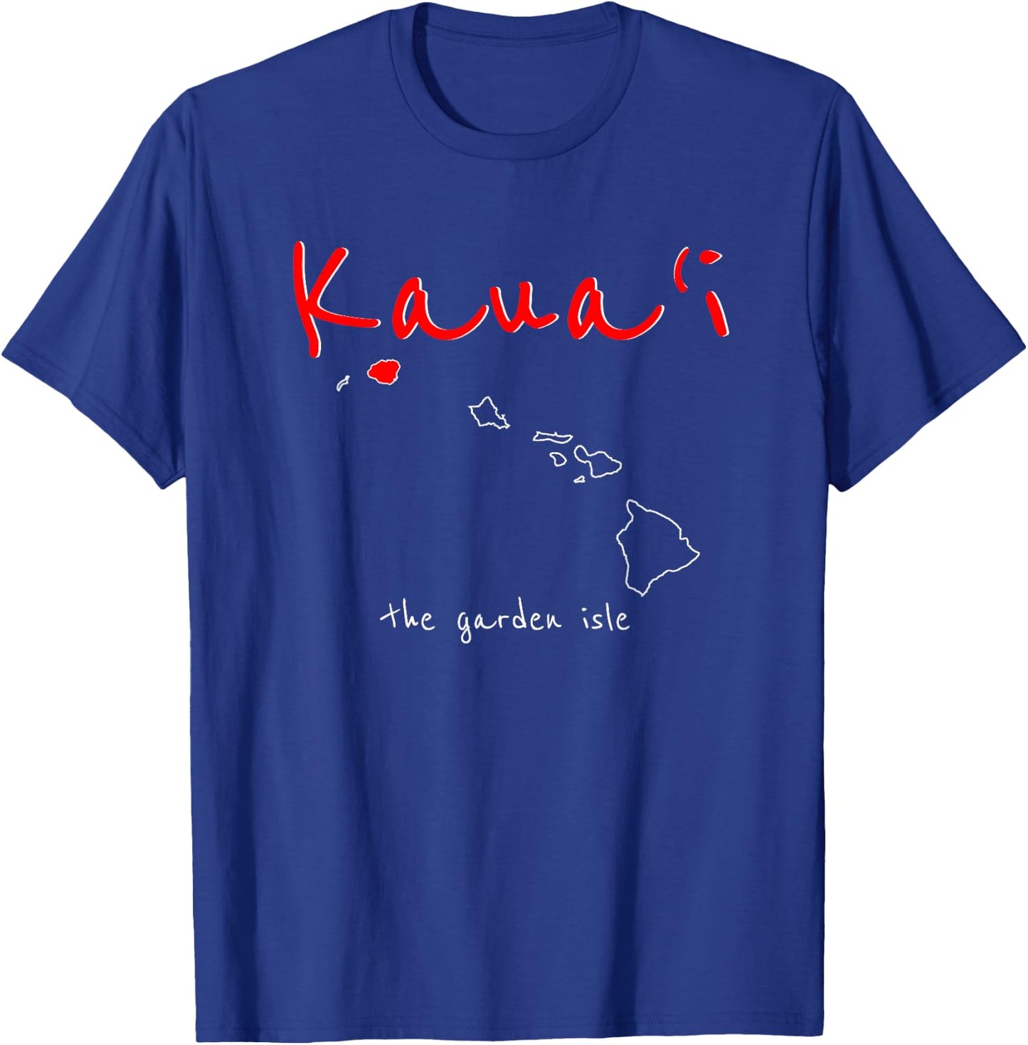 Vintage Kaua'i - The Garden Isle Map | Hawaii Aloha Gift T-Shirt - T-Shirt | Royal