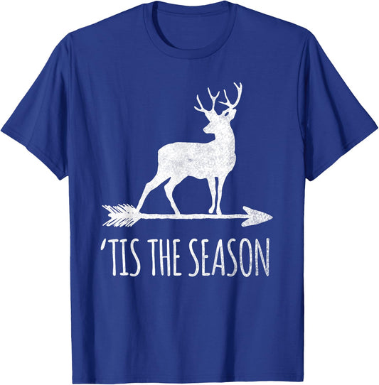 Tis the Season Funny Deer Bow Hunting T-Shirt - T-Shirt | Royal