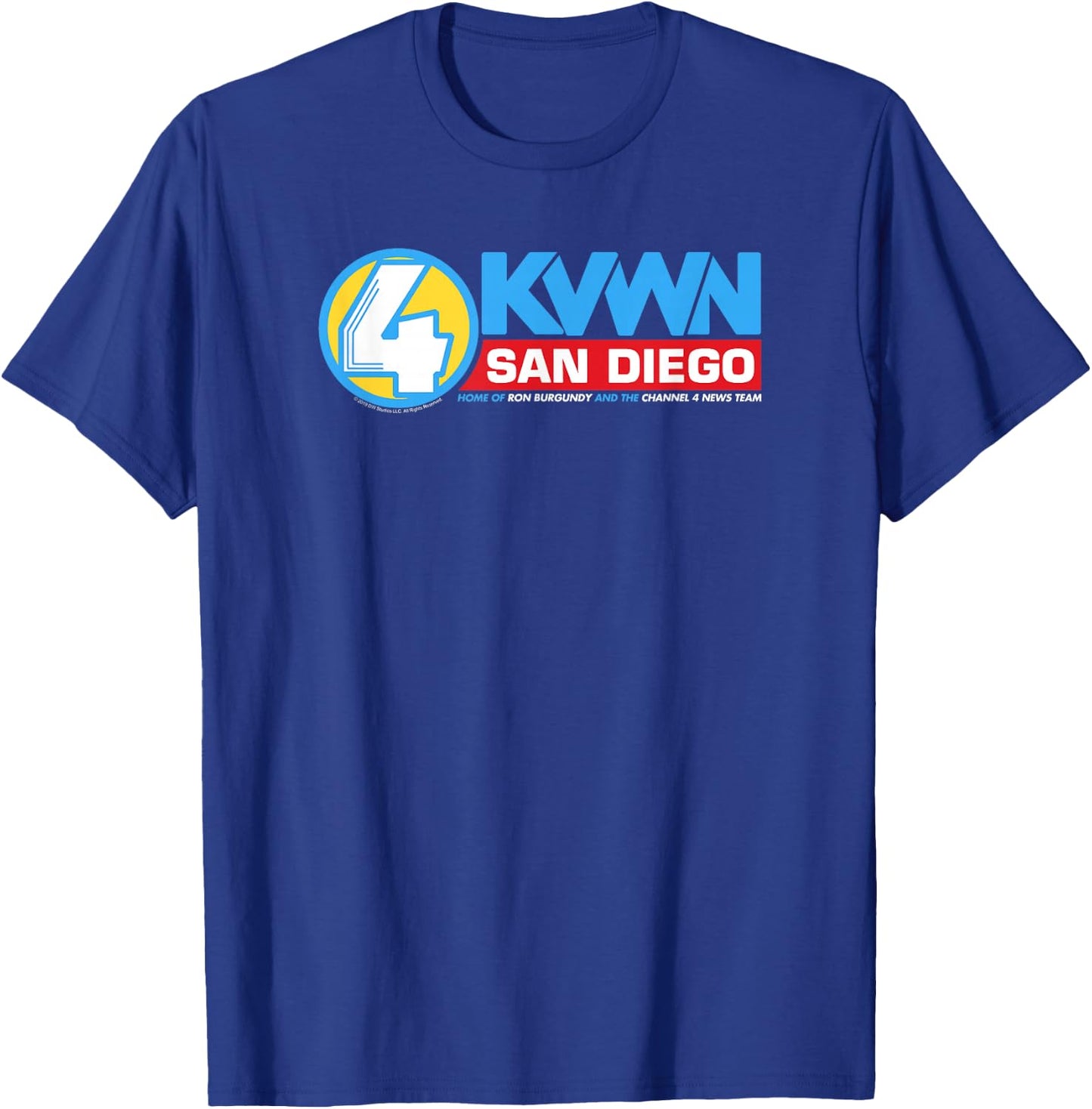 Anchorman KVWN San Diego T-Shirt - T-Shirt | Royal