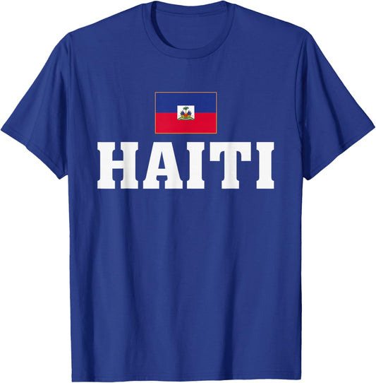 Haiti Flag Patriotic Country Roots Souvenir T-Shirt - T-Shirt | Royal