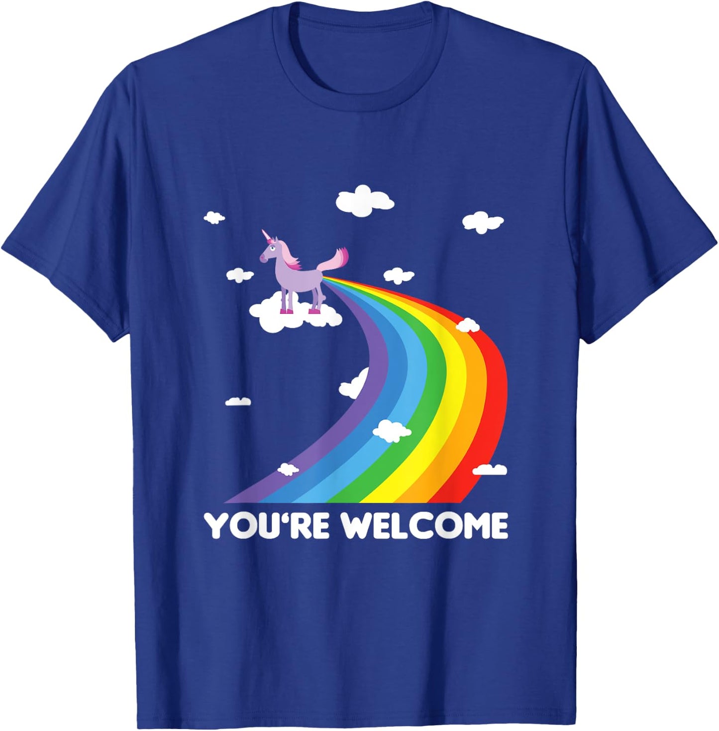 Fun Unicorn Rainbow Fart Poop Where Rainbows From Joke Gift T-Shirt - T-Shirt | Royal