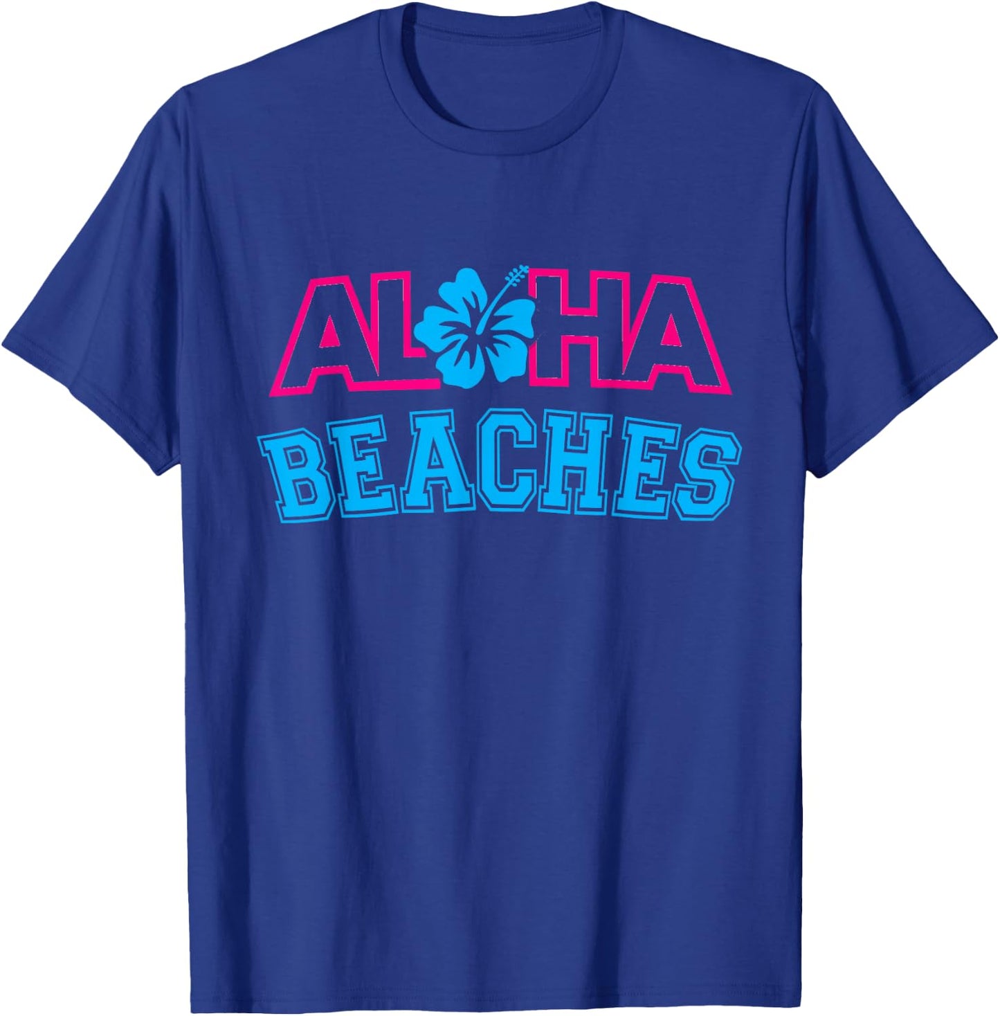 Aloha Beaches Hawaii Hawaiian AlOHA T-Shirt - T-Shirt | Royal
