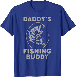 Daddy's Fishing Buddy Perfect Dad Gift Shirt T-Shirt - T-Shirt | Royal
