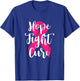 Hope Fight Cure Breast Cancer T Shirt T-Shirt - T-Shirt | Royal