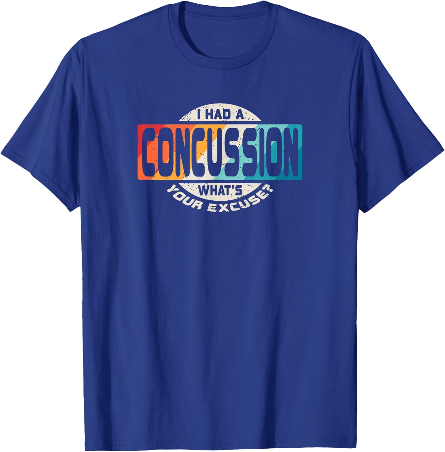Concussion T Shirt Brain Head Injury Get Well Soon Gift T-Shirt - T-Shirt | Royal