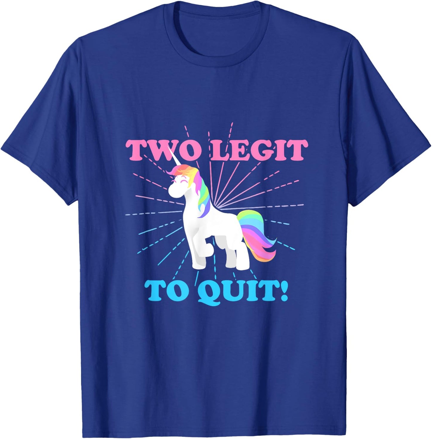 Two legit 2 to quit date of birth Gift Vintage retro T-Shirt - T-Shirt | Royal