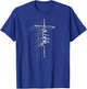 Faith Cross Jesus Christ Prayer Christian Crucifix design T-Shirt - T-Shirt | Royal
