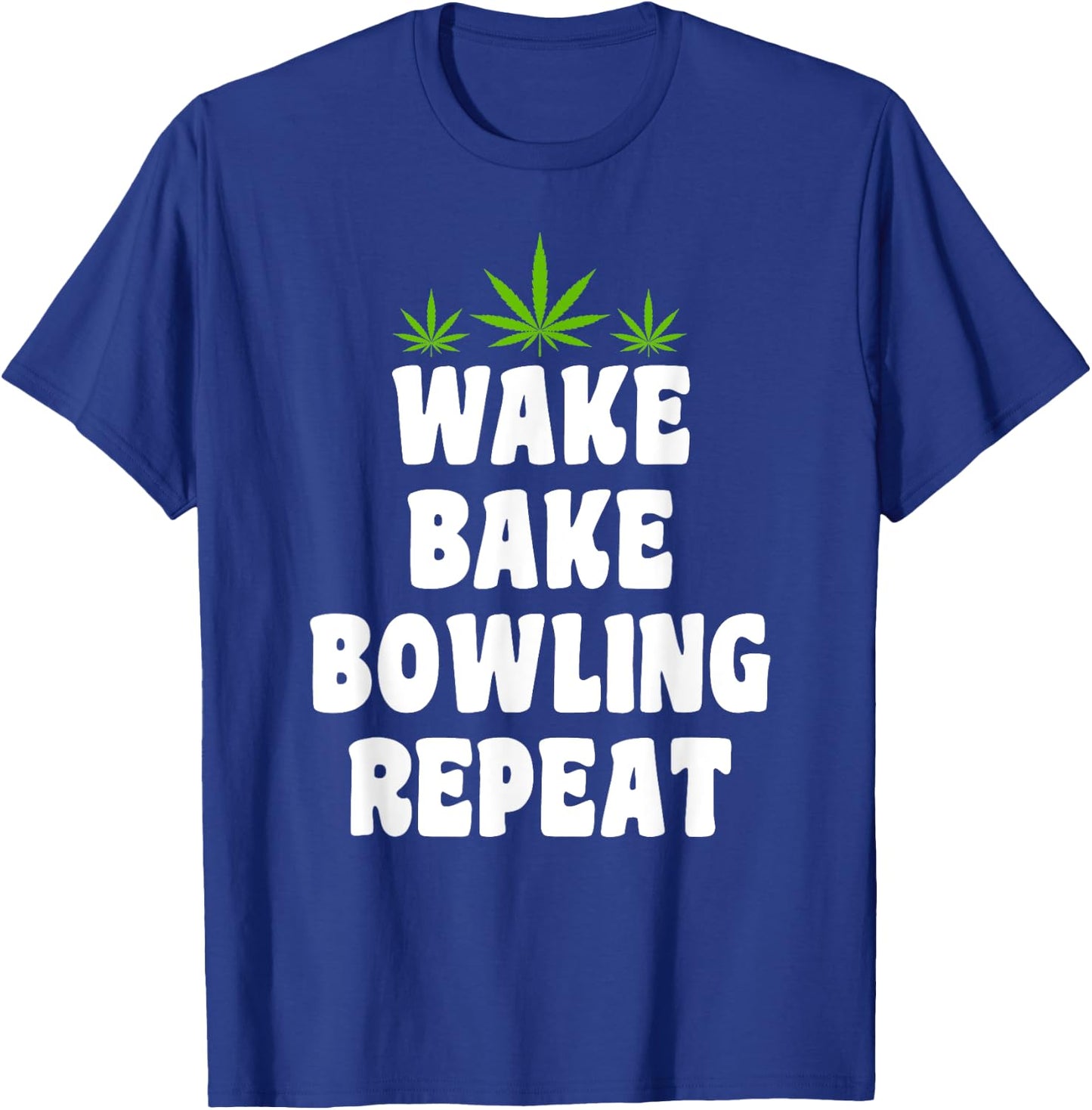 Bowling & Cannabis Marijuana Weed Smoker T-Shirt - T-Shirt | Royal