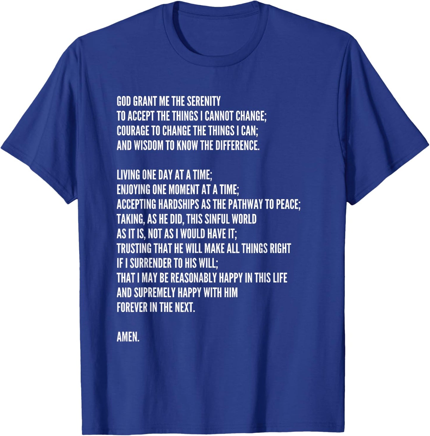 Serenity Prayer T-Shirt - T-Shirt | Royal