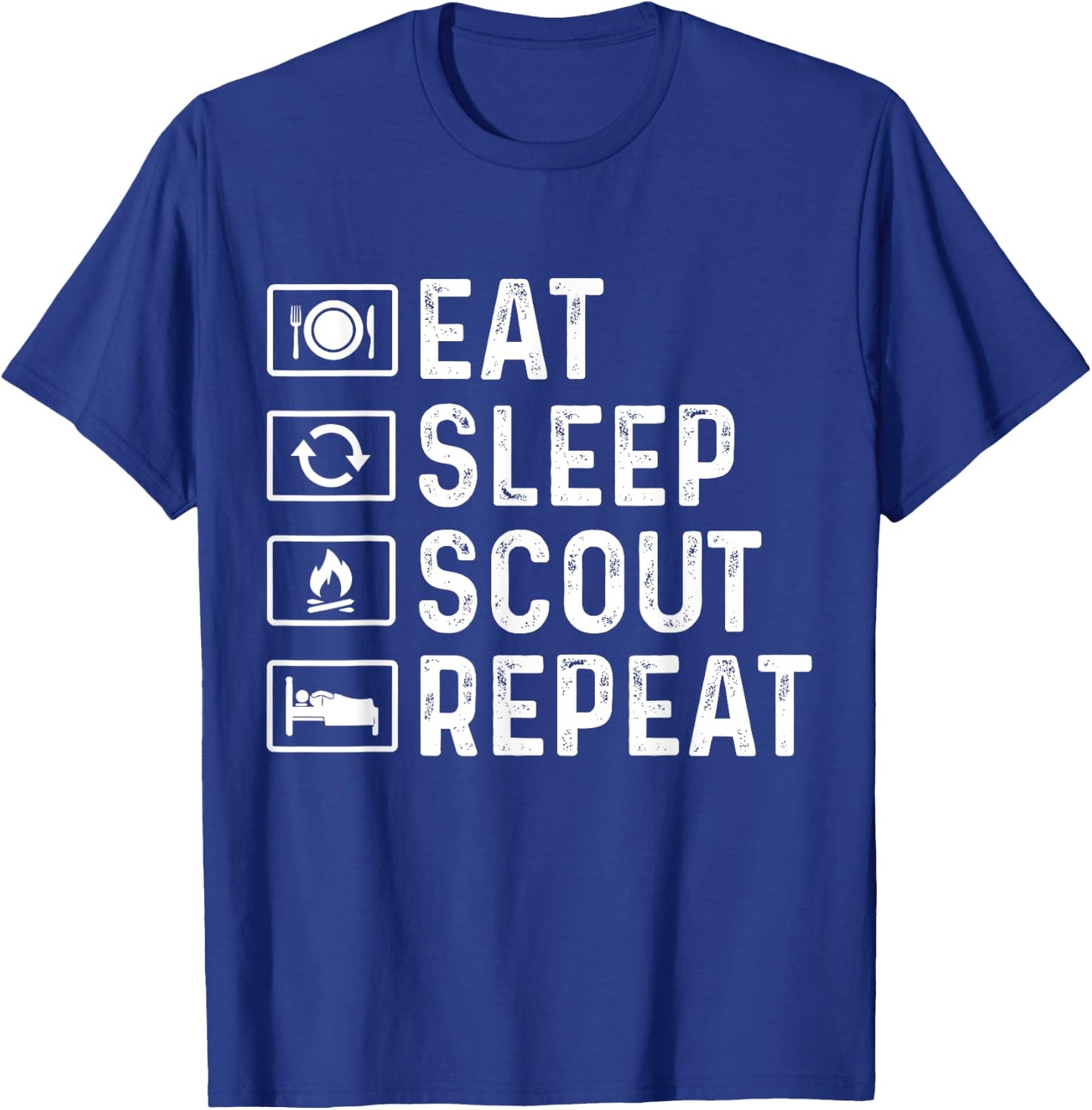 Eat Sleep Scout Repeat Scouts T-Shirt - T-Shirt | Royal