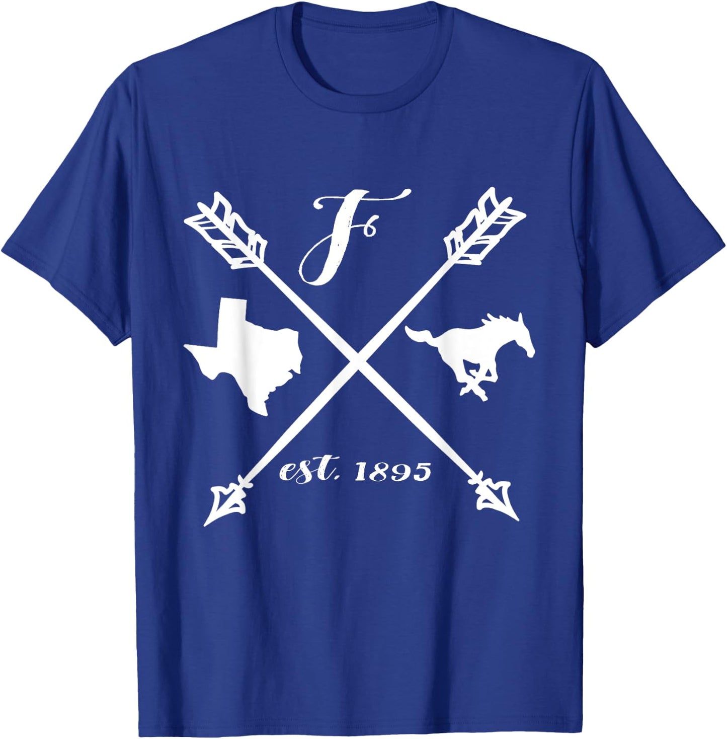Friendswood Mustangs Arrows Texas T-Shirt - T-Shirt | Royal