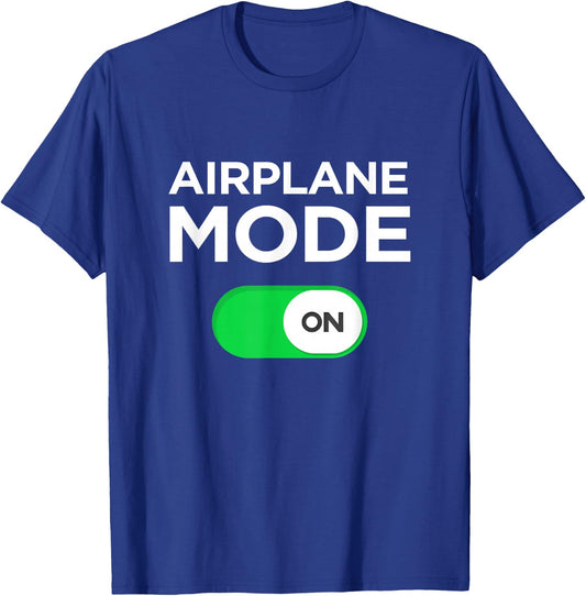 Airplane Mode on Fun Vacation Summer t Shirt Men Women Kids T-Shirt - T-Shirt | Royal