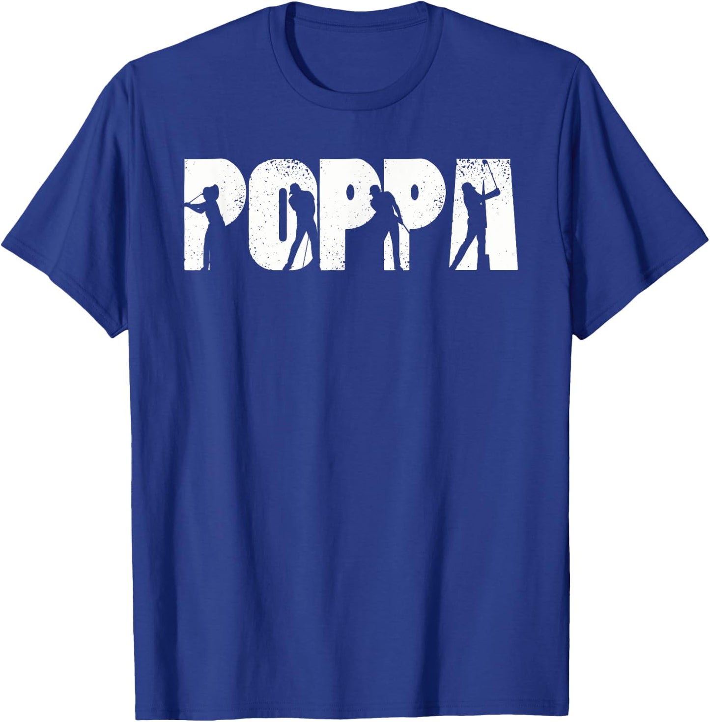 Poppa Golf Shirt Birthday Fathers Day Gifts For Dad Golfer T-Shirt - T-Shirt | Royal