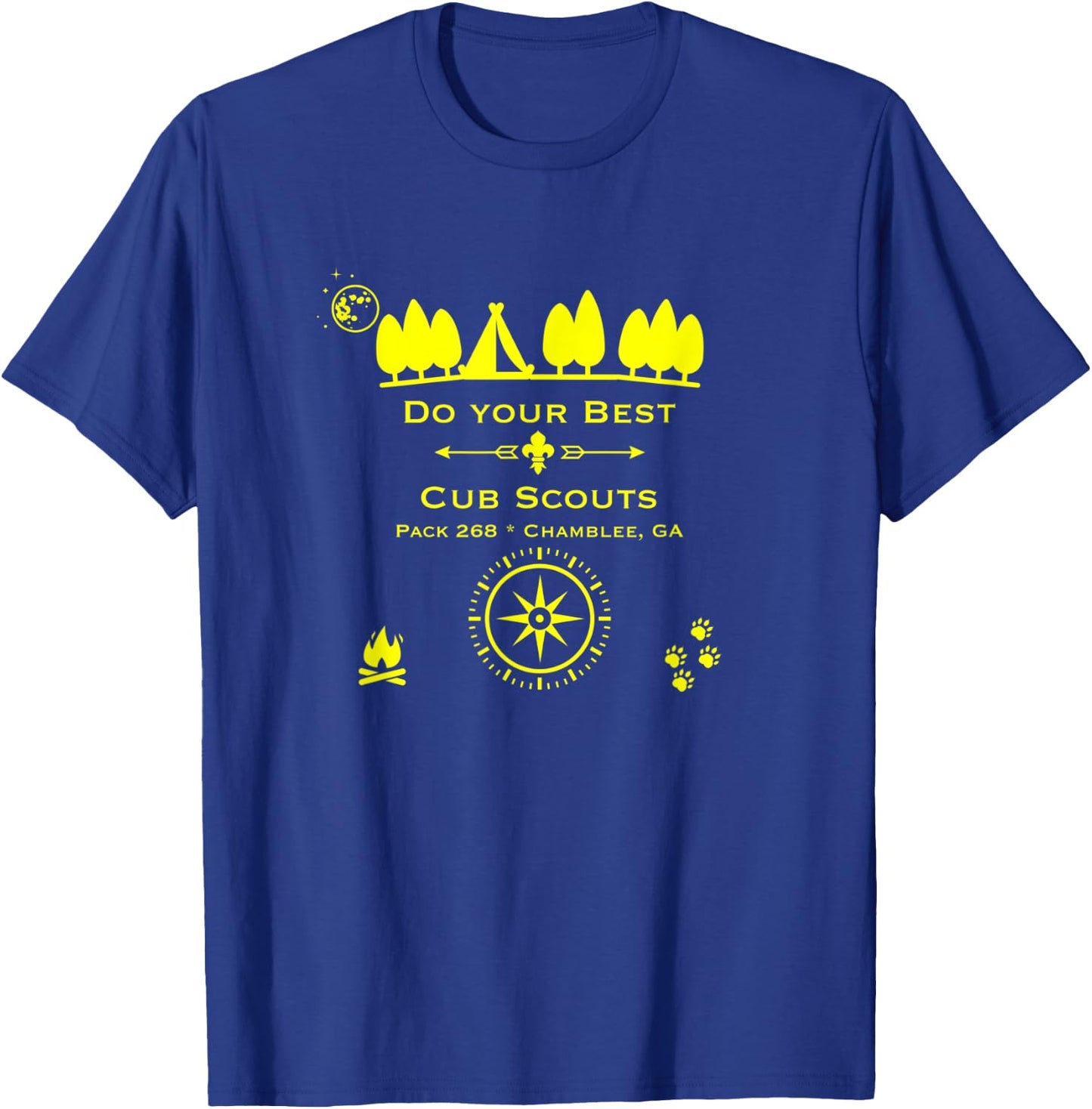 Scout Top With Motto Do Your Best And Pack 268 Featured T-Shirt - T-Shirt | Royal