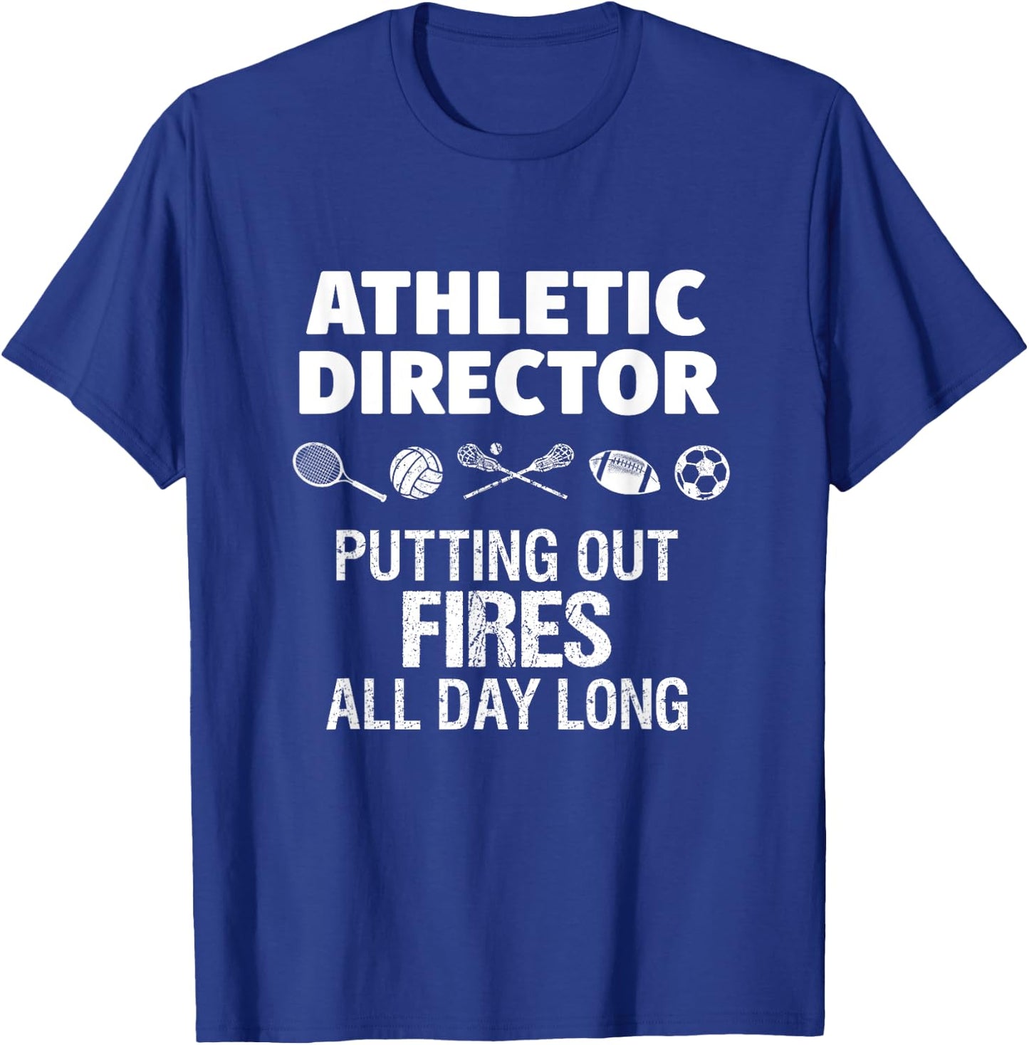 School Athletic Director Funny Sports Coach Gift T-Shirt - T-Shirt | Royal