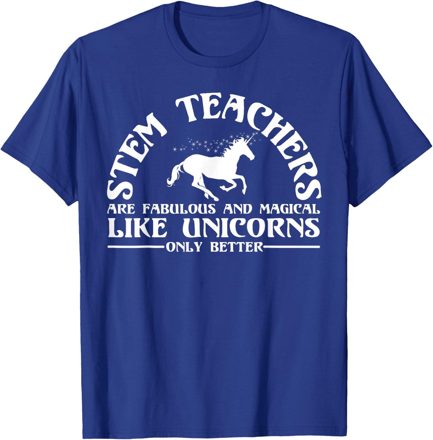 Funny STEM Teacher Appreciation Unicorn Lover T Shirt Women Girls Kids T-Shirt - T-Shirt | Royal