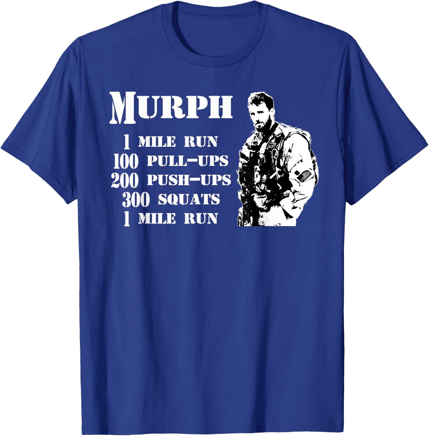 Murph Workout Exercise Challenge Patriotic WOD Gift T-Shirt - T-Shirt | Royal