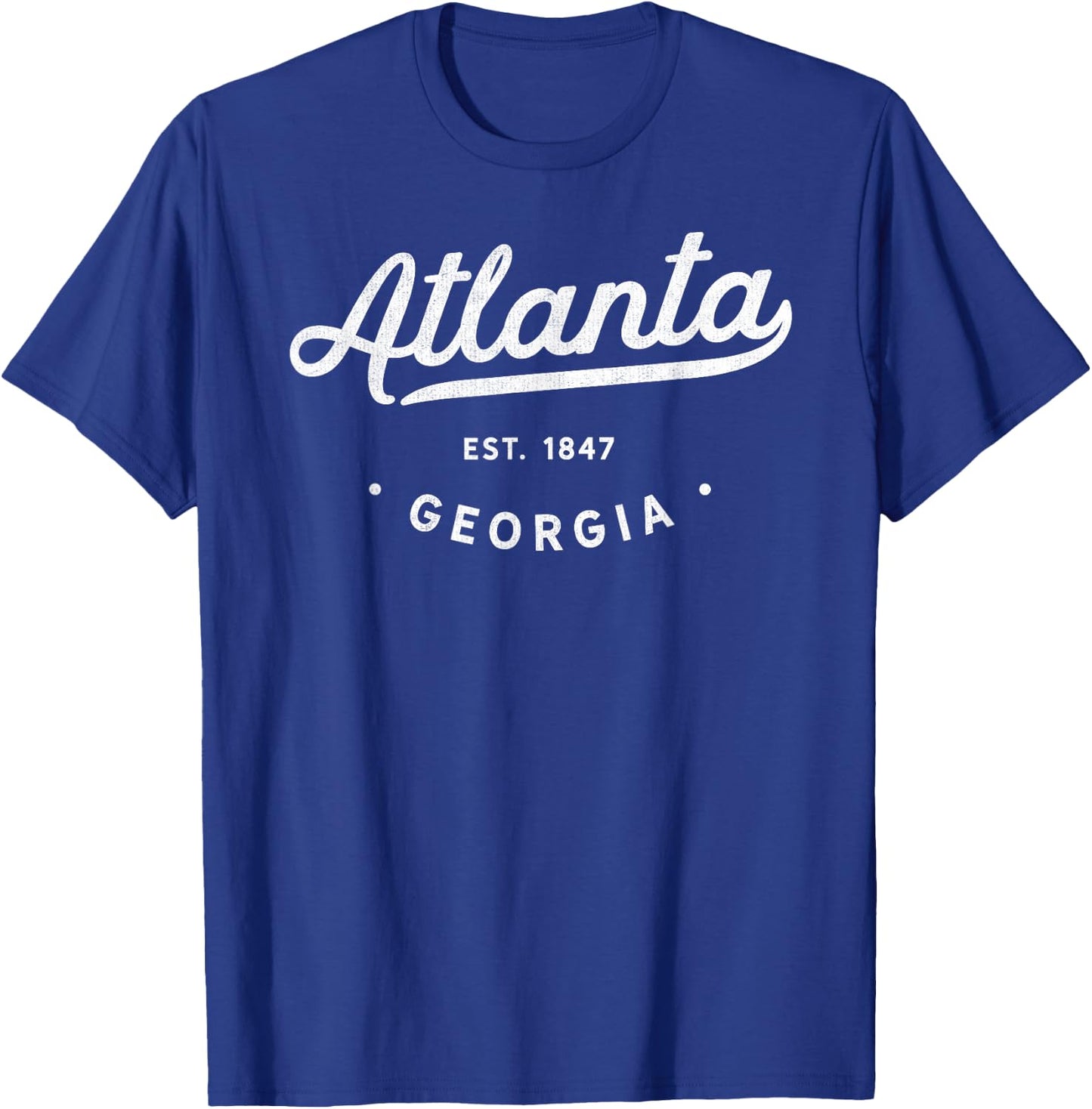 Classic Retro Vintage Atlanta Georgia USA ATL 1847 Novelty T-Shirt - T-Shirt | Royal