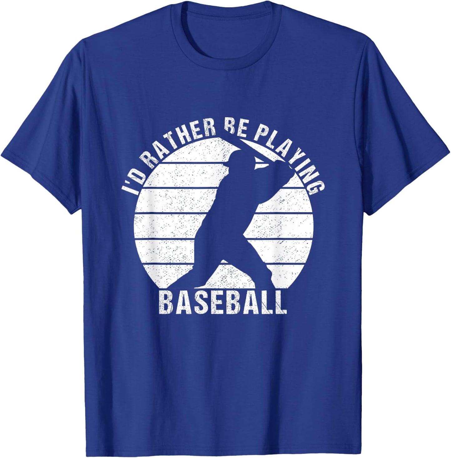 I'd Rather Be Playing Baseball Baseball Player, Coach T-Shirt - T-Shirt | Royal