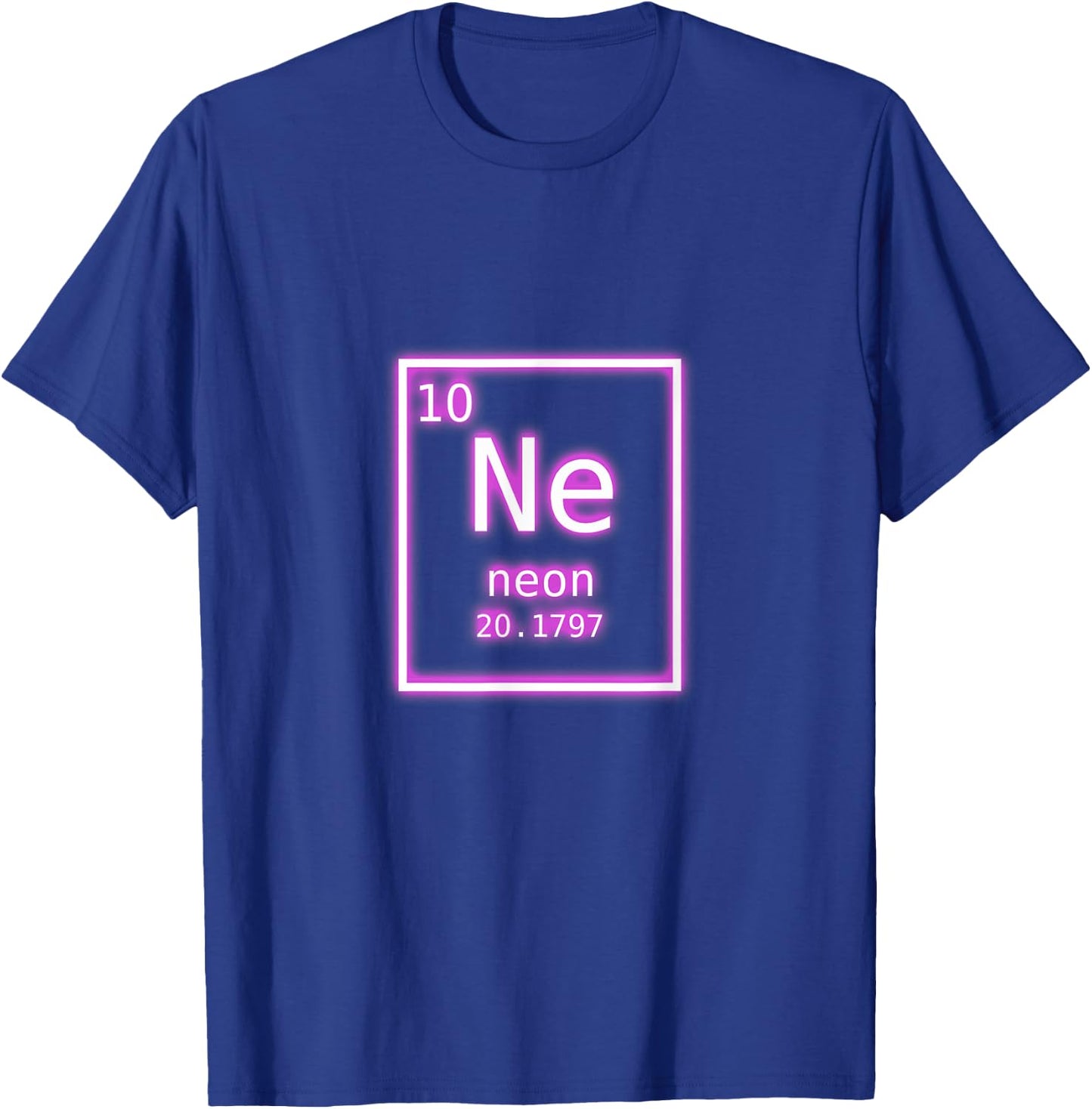 Neon Element Purple Periodic Table Chemistry Nerd Science T-Shirt - T-Shirt | Royal