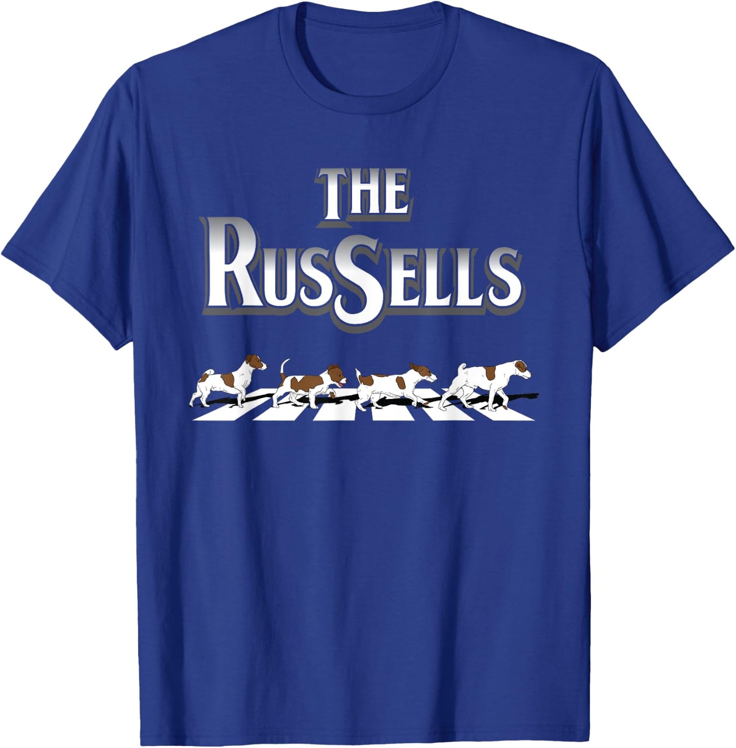 Jack Russells Funny Jack Russell Terrier JRT Dog Crosswalk Men Women Girls Kids T-Shirt - T-Shirt | Royal