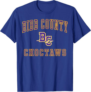 Bibb County High School Choctaws C1 T-Shirt - T-Shirt | Royal