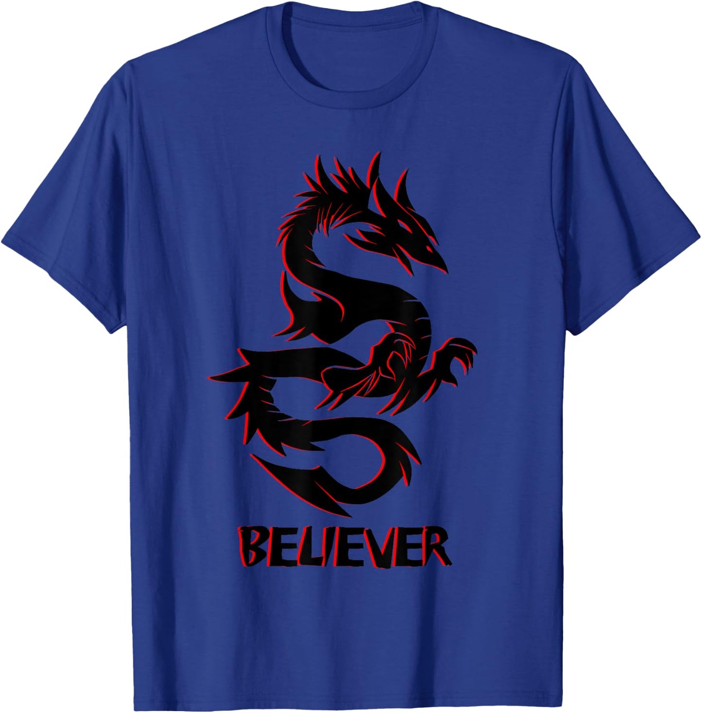 Imagine, Dream, Believe | Fantasy Rage Dragon Tattoo T-Shirt - T-Shirt | Royal