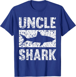 Uncle Shark T Shirt- Birthday Gift Shirt For Shark Lovers T-Shirt - T-Shirt | Royal