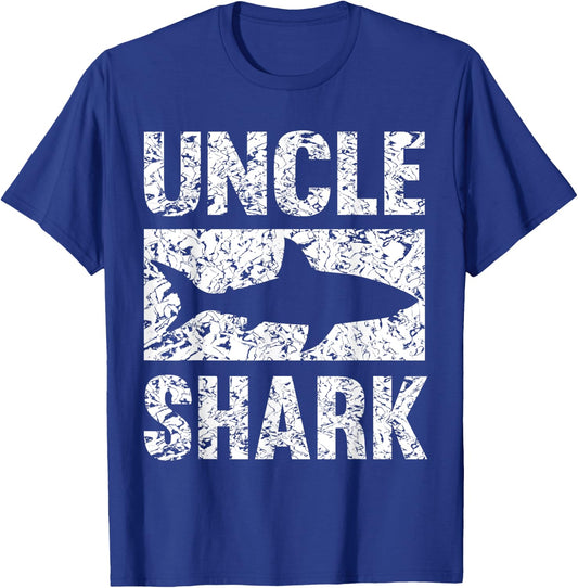 Uncle Shark T Shirt- Birthday Gift Shirt For Shark Lovers T-Shirt - T-Shirt | Royal