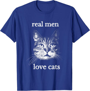 Real Men Love Cats - Cat Lover T-Shirt - T-Shirt | Royal