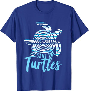 Save The Turtles T-Shirt - T-Shirt | Royal