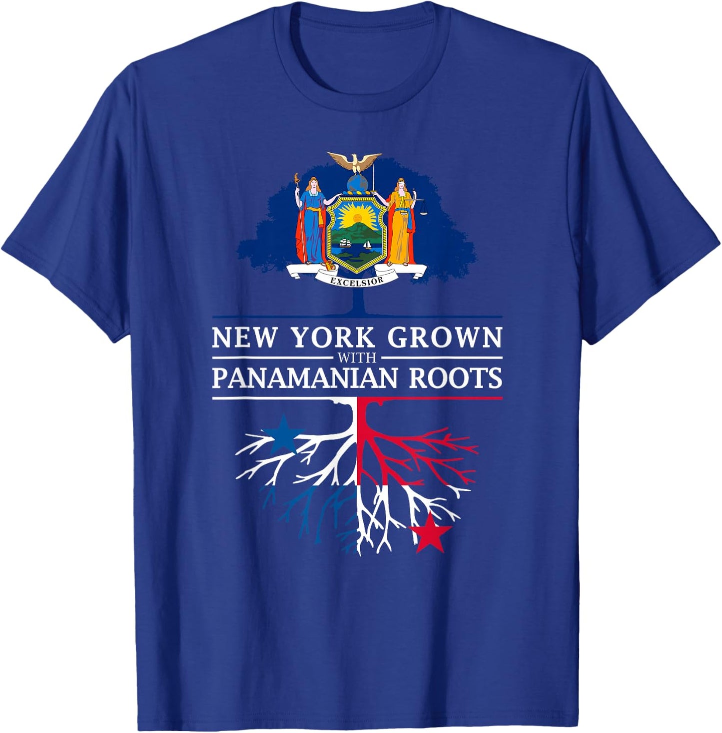 New York Grown with Panamanian Roots - Panama T-Shirt - T-Shirt | Royal