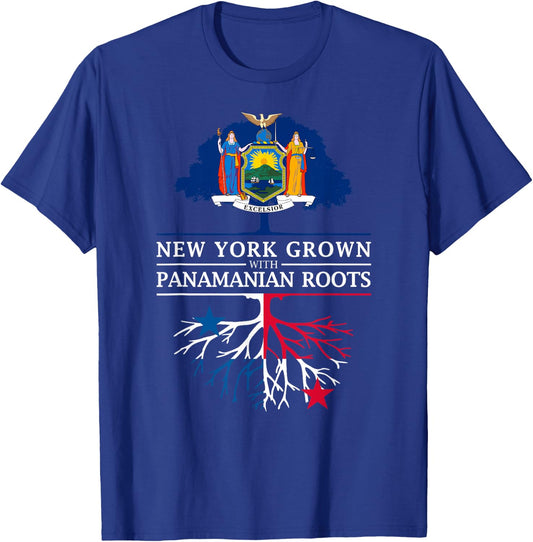 New York Grown with Panamanian Roots - Panama T-Shirt - T-Shirt | Royal