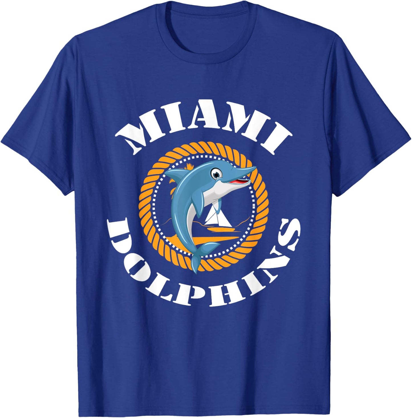 Retro Miami Dolphin Vintage Cute T-Shirt - T-Shirt | Royal