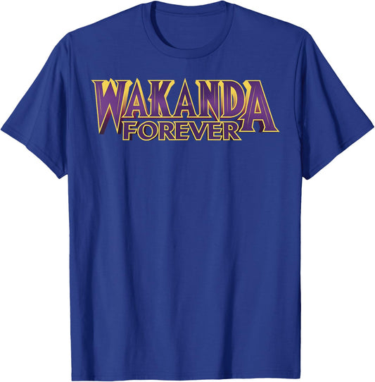 Marvel Black Panther Wakanda Forever Bold Graphic T-Shirt - T-Shirt | Royal